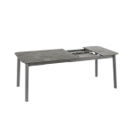 Table oron 150/190x100 cm hpl top fusain/titane de Lafuma - transat dans L033