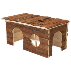 Maison jerrik. lapins nains. en bois. 40x20x23cm