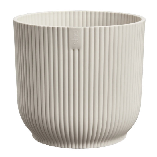 vibes fold rond 14cm blanc lin -elho de Elho - Pot en plastique de qualité dans E029