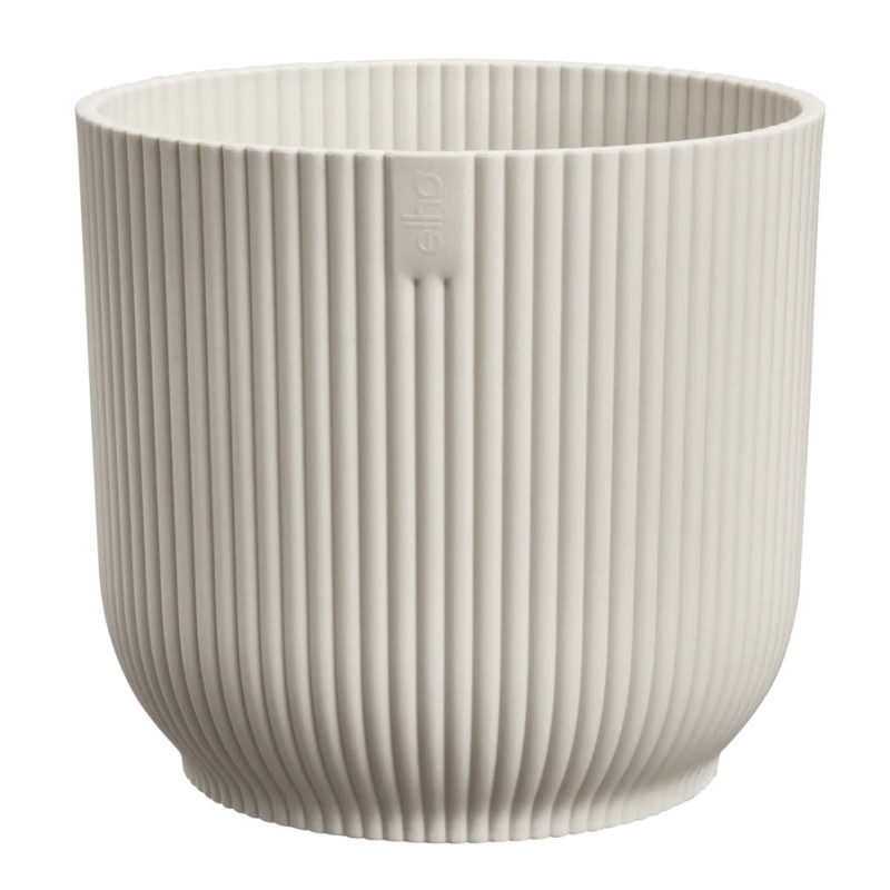 vibes fold rond 14cm blanc lin -elho de Elho - Pot en plastique de qualité dans E029