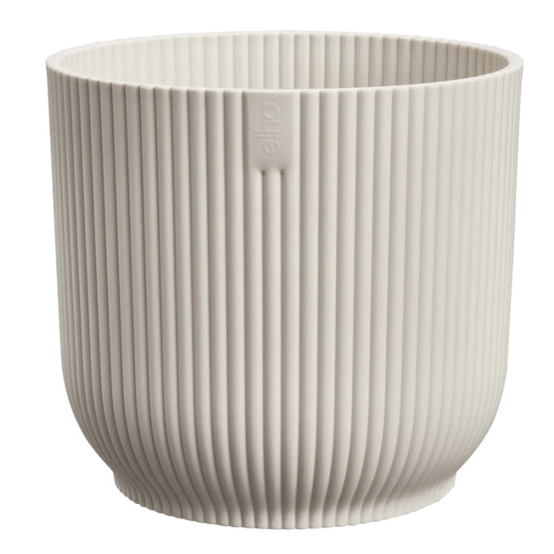 vibes fold rond 18cm blanc lin -elho de Elho - Pot en plastique de qualité dans E029