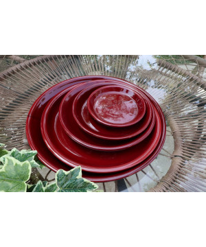 Soucoupe cerise d28 de Poterie d'Albi - Poterie de qualité à Bordeaux dans Les Poteries d'Albi