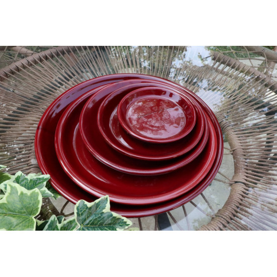 Soucoupe cerise d28 de Poterie d'Albi - Poterie de qualité à Bordeaux dans Les Poteries d'Albi