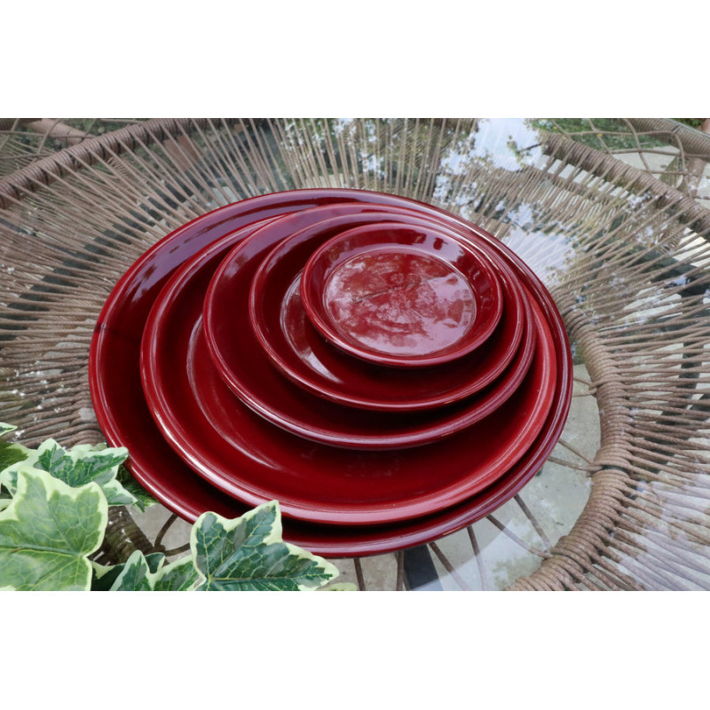 Soucoupe cerise d28 de Poterie d'Albi - Poterie de qualité à Bordeaux dans Les Poteries d'Albi