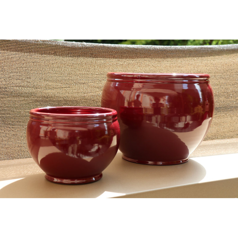 Bouton de rose cerise d27 h24 de Poterie d'Albi - Poterie de qualité à Bordeaux dans P150