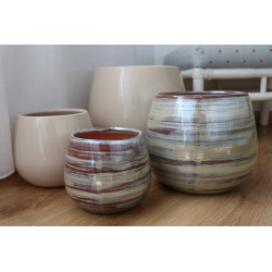 Pot cancale creme noisette d25 h27 de Poterie d'Albi - Poterie de qualité à Bordeaux dans P150