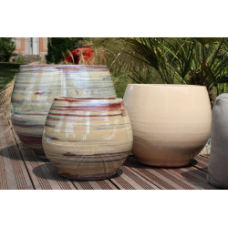 Pot bahia creme noisette d43 h46 de Poterie d'Albi - Poterie de qualité à Bordeaux dans P150