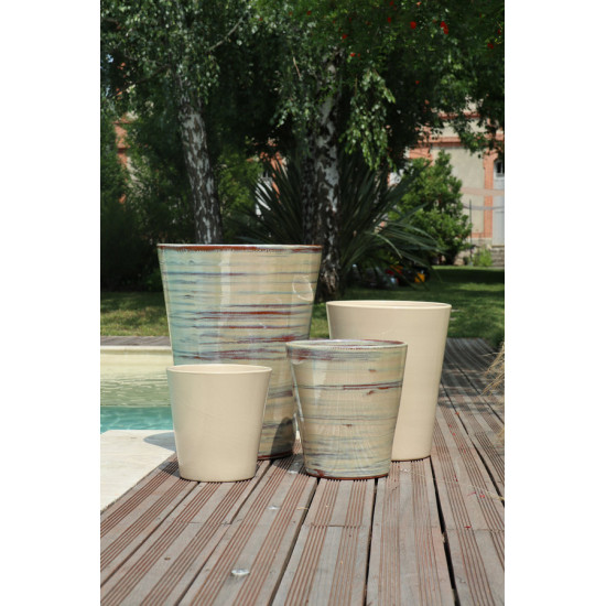 Pot sydney creme noisette d45 h61 de Poterie d'Albi - Poterie de qualité à Bordeaux dans P150