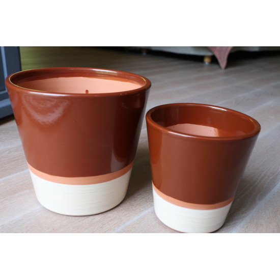 Odyssee choco noir et blanc d18 h18 de Poterie d'Albi - Poterie de qualité à Bordeaux dans P150