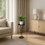 Sellette Angula Noir Charbon 52x25 cm - Support Décoratif pour Plantes de Louis moulin, décoration pour le jardin dans L108
