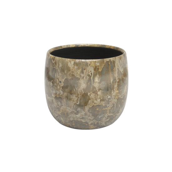 Cache-Pot Artevasi Callisto 23 cm Vert Doré - Élégance et Style pour vos Plantes de Artevasi - Vases et jardinières Déco dans...