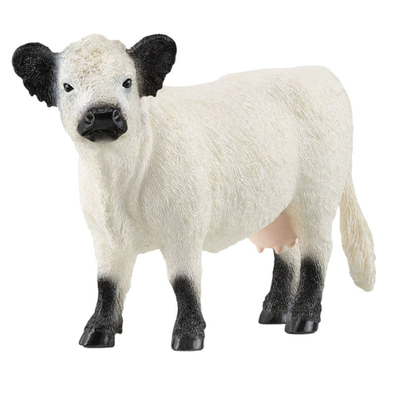 Figurine Schleich Vache Galloway Réaliste - Modèle Animal de Ferme en Plastique de Schleich - Figurine d'animaux dans S043