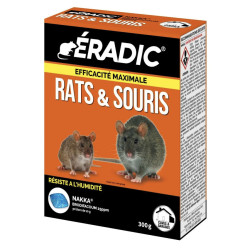 Raticide souricide - Blocs 300 g - ERADIC contre rat et souris de Jardinerie Bordeaux Libourne Gironde dans S036