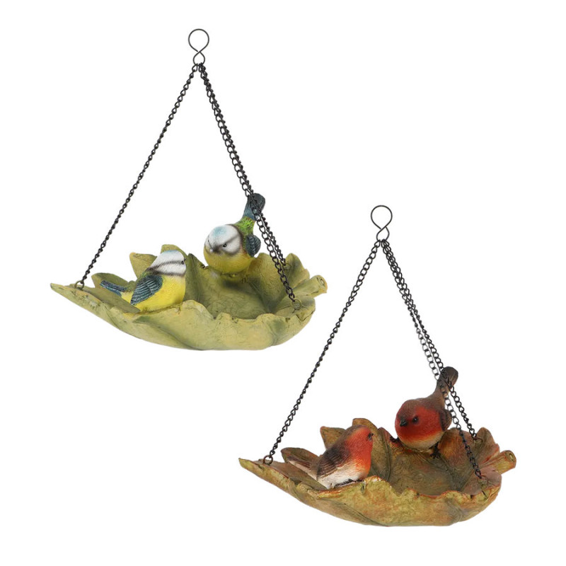 Bain Oiseaux Feuille Suspendue - Accessoire Écologique pour Oiseaux en Jardin de Esschert design - deco maison et jardin dans...