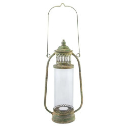 Lanterne en métal vieilli vert - Éclairage d'extérieur élégant et vintage de Esschert design - deco maison et jardin dans E058