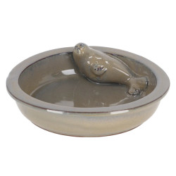 Bain d'Oiseau Rond Phoque - Décoration de Jardin Élégante et Accessoire Pratique pour Jardiniers de Esschert design - deco ma...