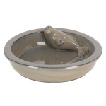 Bain d'Oiseau Rond Phoque - Décoration de Jardin Élégante et Accessoire Pratique pour Jardiniers de Esschert design - deco ma...