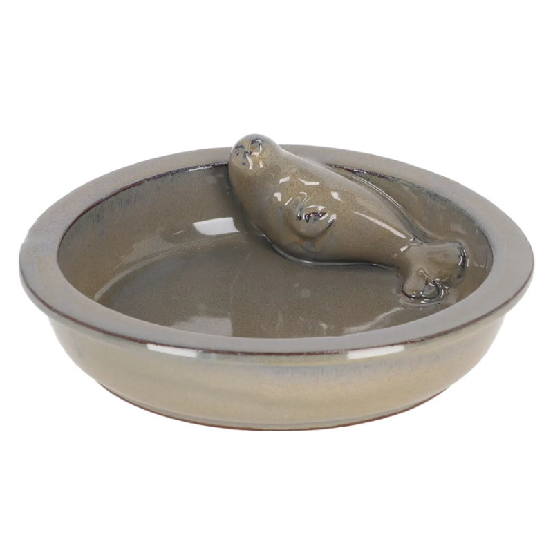 Bain d'Oiseau Rond Phoque - Décoration de Jardin Élégante et Accessoire Pratique pour Jardiniers de Esschert design - deco ma...