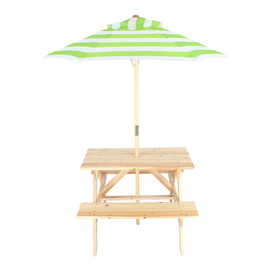 Table de Pique-Nique Enfant avec Parasol - Idéale pour le Jardin et les Activités Extérieures de Esschert design - deco maiso...