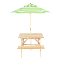 Table de Pique-Nique Enfant avec Parasol - Idéale pour le Jardin et les Activités Extérieures de Esschert design - deco maiso...