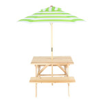 Table de Pique-Nique Enfant avec Parasol - Idéale pour le Jardin et les Activités Extérieures de Esschert design - deco maiso...
