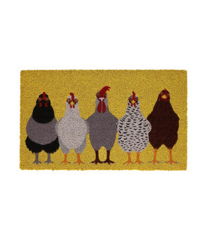 Paillasson en coco Poules - Décoration originale pour jardin et maison de Esschert design - deco maison et jardin dans E058