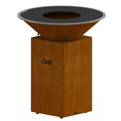 Brasero décoratif Ø88 cognac pour le jardin, ambiance chaleureuse et conviviale de Braséro OYAT dans O0321