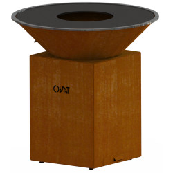 Brasero décoratif pour jardin et terrasse Ø98 cm couleur cognac de Braséro OYAT dans O0321
