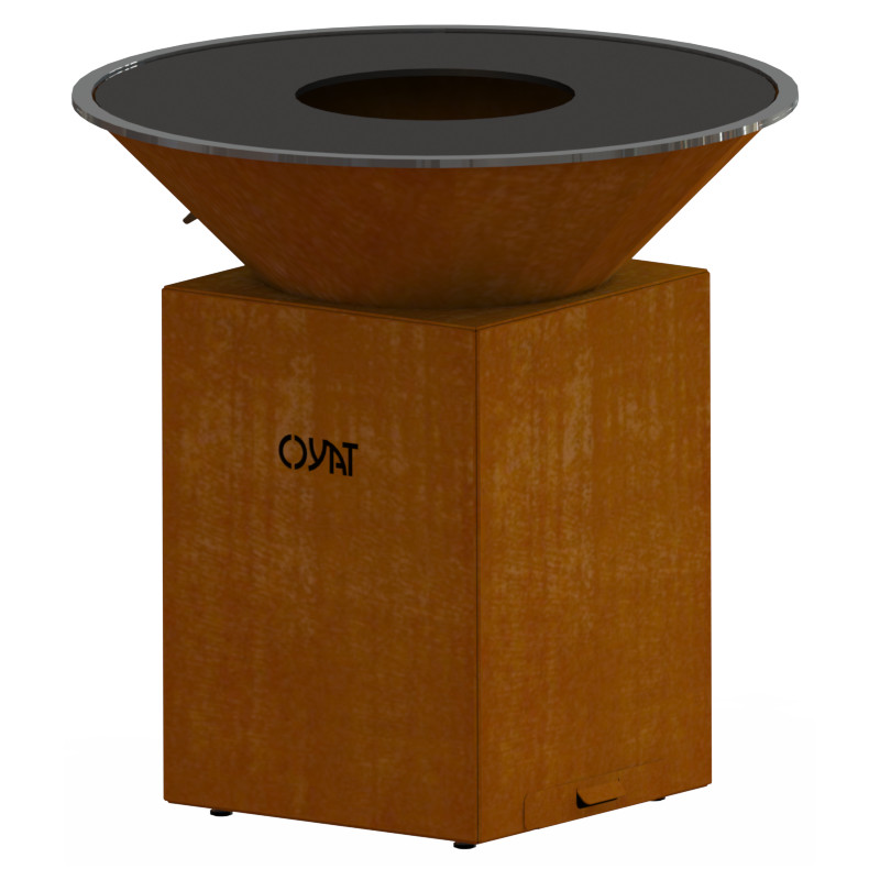 Brasero décoratif pour jardin et terrasse Ø98 cm couleur cognac de Braséro OYAT dans O0321