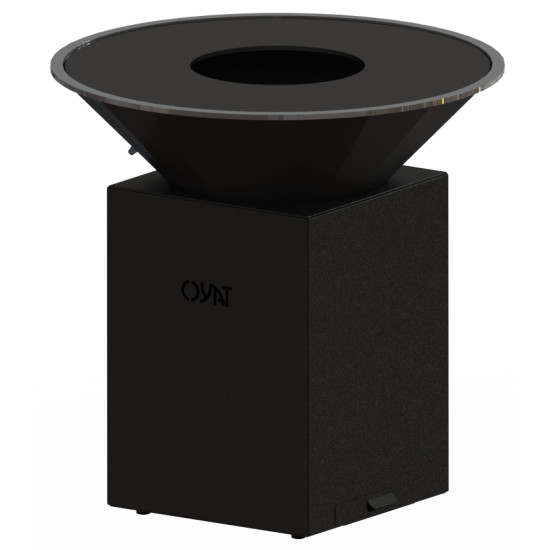 Brasero noir design Ø98 pour jardin et terrasse, décoration extérieure élégante et chaleureuse de Braséro OYAT dans O0321