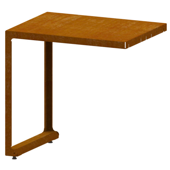 Table additionnelle Talmont 80 Oyat coloris cognac pour braséro de Braséro OYAT dans O0321