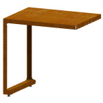 Table additionnelle Talmont 80 Oyat coloris cognac pour braséro de Braséro OYAT dans O0321