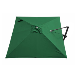 Toile Parasol Déportée 3x3m - Protection Soleil Jardin et Maison - Couleur Amande de Proloisirs - Océo - table et fauteuil et...