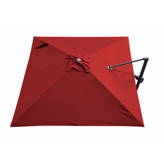 Toile Parasol Rouge 3x3m - Décoration Élégante pour Jardin et Maison de Proloisirs - Océo - table et fauteuil et mobilier de ...