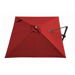 Toile Parasol Rouge 3x3m - Décoration Élégante pour Jardin et Maison de Proloisirs - Océo - table et fauteuil et mobilier de ...