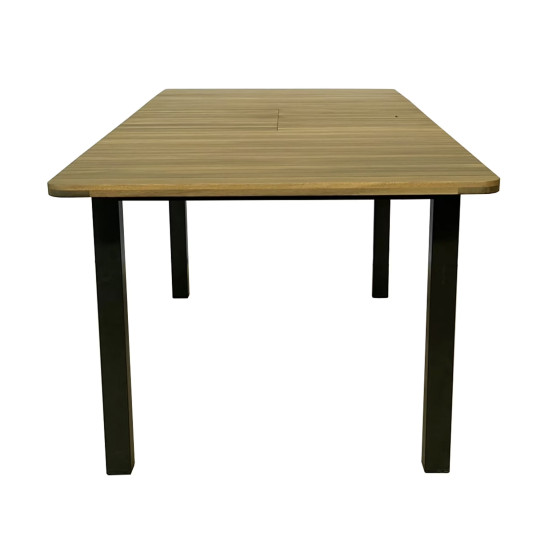 Table extensible BALITO en aluminium et acacia - Décoration élégante pour jardin et maison de Proloisirs - Océo - table et fa...