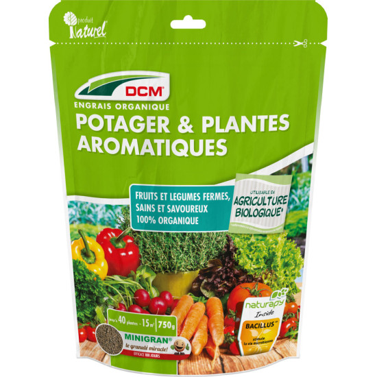 Engrais Naturel pour Jardin et Potager - 750g pour Plantes Aromatiques et Légumes - DCM de DCM - Engrais et terreaux dans D006