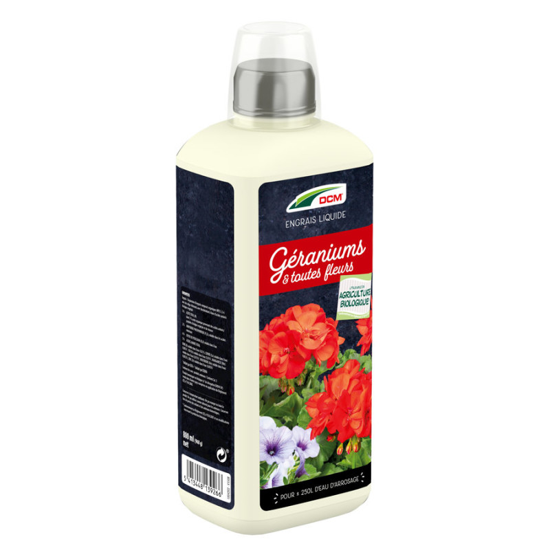 Engrais Liquide pour Géranium - 0,8L | Nourrissez vos Plantes en Jardins et Potagers - DCM de DCM - Engrais et terreaux dans ...