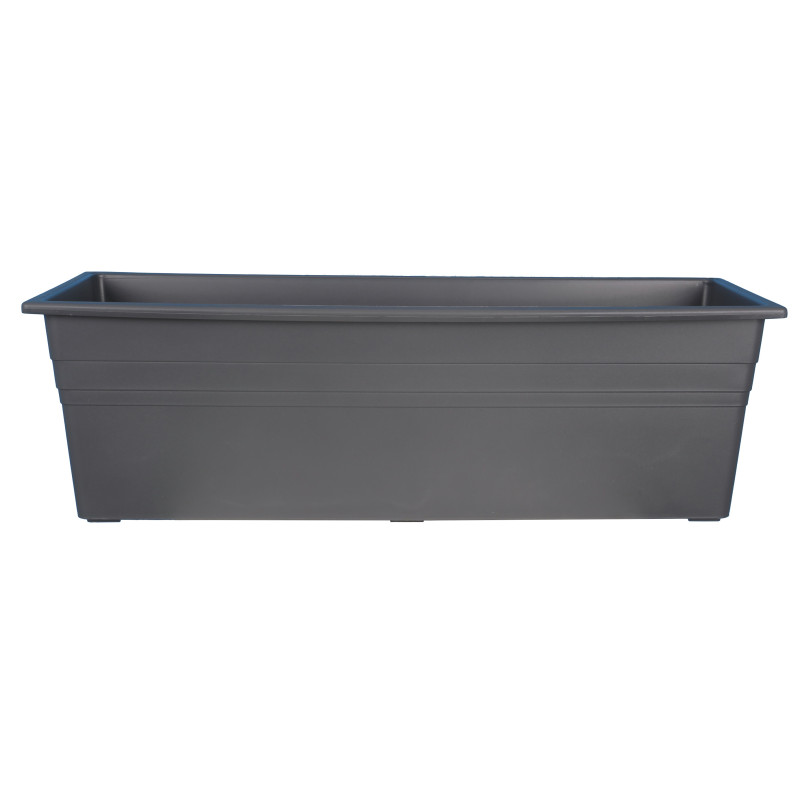 Jardinière Ronda 40 cm Gris - en plastique fabriquée par Riviera de Riviera - fabricant de Pots à reserve d'eau et sans réser...