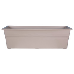 Jardinière ronda Taupe 40 cm - en plastique fabriquée par Riviera de Riviera - fabricant de Pots à reserve d'eau et sans rése...