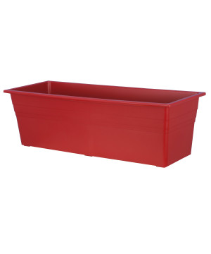 Jardinière Ronda 50 Rouge - en plastique fabriquée par Riviera de Riviera - fabricant de Pots à reserve d'eau et sans réserve...