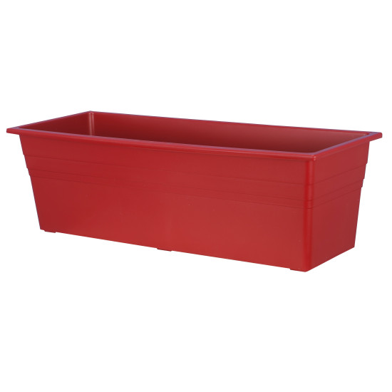 Jardinière Ronda 50 Rouge - en plastique fabriquée par Riviera de Riviera - fabricant de Pots à reserve d'eau et sans réserve...