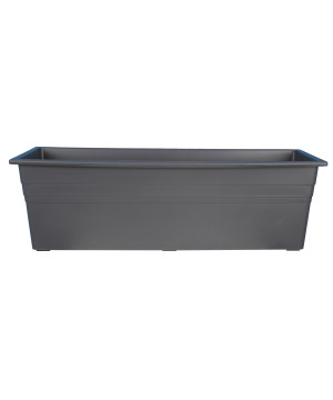 Jardinière Ronda 50 cm en Gris – en plastique fabriquée par Riviera de Riviera - fabricant de Pots à reserve d'eau et sans ré...