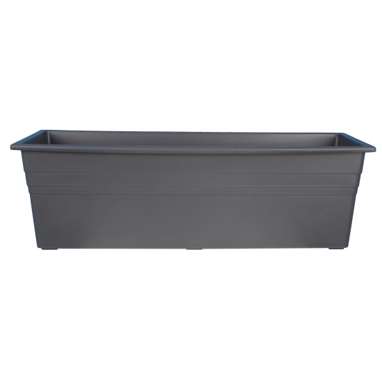 Jardinière Ronda 50 cm en Gris – en plastique fabriquée par Riviera de Riviera - fabricant de Pots à reserve d'eau et sans ré...
