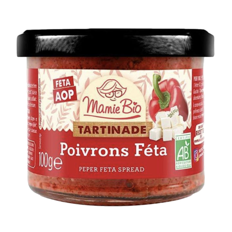 TARTINADE POIVRONS FETA AOP 100G de Table des producteurs Libourne dans 🥔 Apéritifs à manger