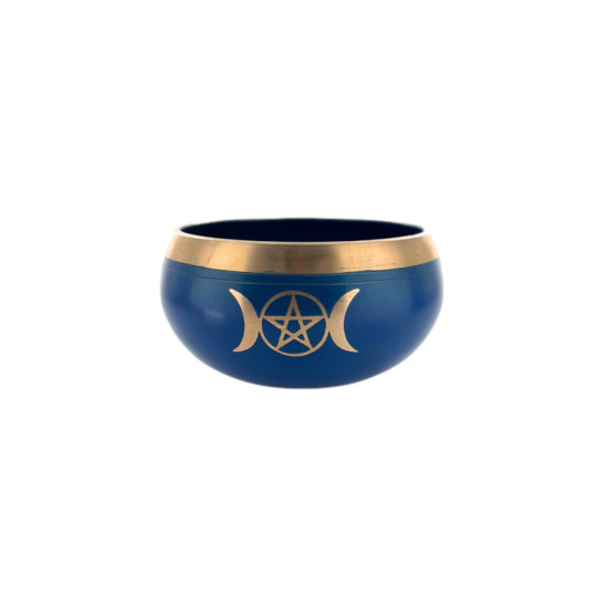 Bol chantant bleu triple lune 11 cm pour méditation et relaxation herboristerie de Herboristerie et Esotérisme à Libourne dan...