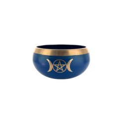Bol chantant bleu triple lune 11 cm pour méditation et relaxation herboristerie de Herboristerie et Esotérisme à Libourne dan...