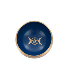 Bol chantant bleu triple lune 11 cm pour méditation et relaxation herboristerie de Herboristerie et Esotérisme à Libourne dan...