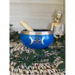 Bol chantant bleu triple lune 11 cm pour méditation et relaxation herboristerie de Herboristerie et Esotérisme à Libourne dan...
