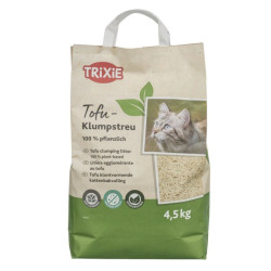 Litière éco-responsable tofu pour chats 4,5kg absorbante et naturelle de Trixie - Produit pour animaux dans T050